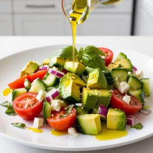 5 14 Sałatka z awokado, pomidorami i fetą