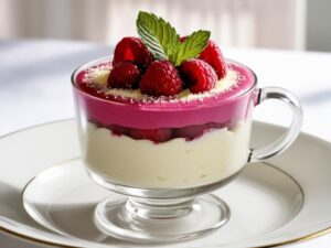 6 15 deser z musem malinowym i białą czekoladą