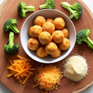 kulki serowe z brokułem