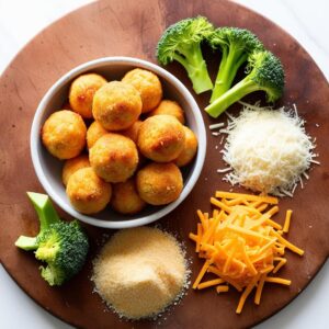 kulki serowe z brokułem