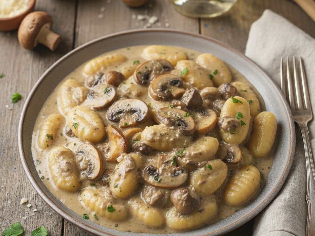 Gnocchi w kremowym sosie grzybowym2 Gnocchi w kremowym sosie grzybowym