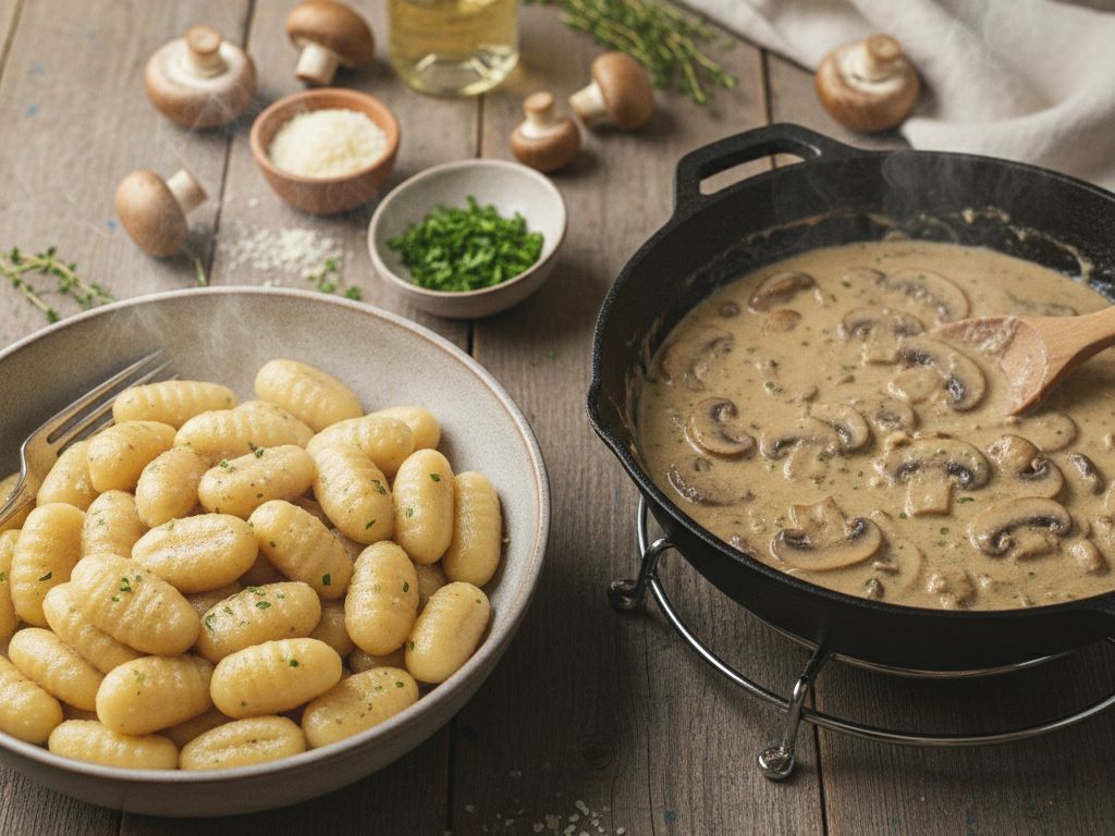 Gnocchi w kremowym sosie grzybowym3 Gnocchi w kremowym sosie grzybowym