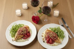 Kurczak w sosie malinowym na walentynki 1 kurczak w sosie malinowym romantyczna kolacja