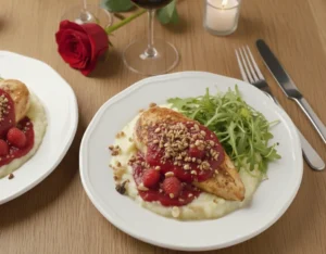 Kurczak w sosie malinowym na walentynki 2 kurczak w sosie malinowym