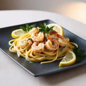 makaron z krewetkami