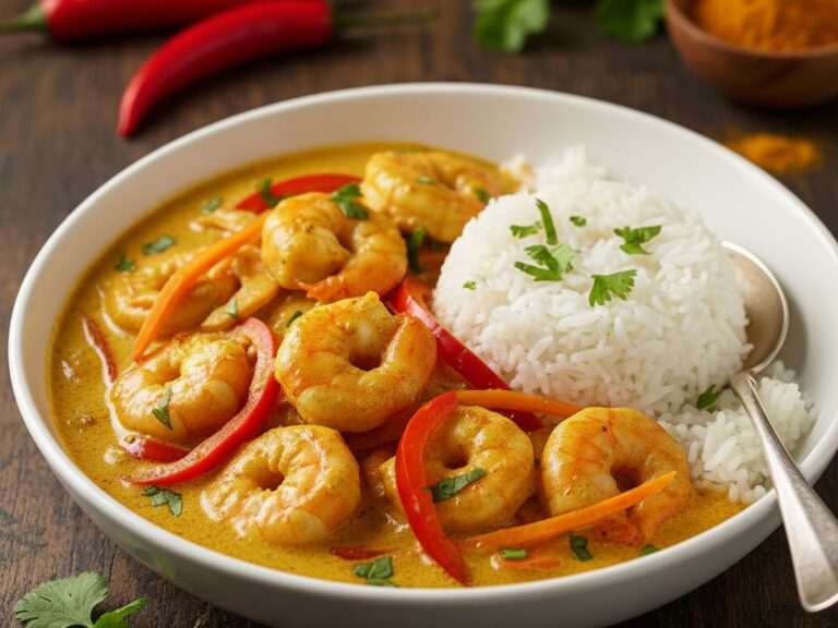 Pikantne Krewetki w Sosie Curry