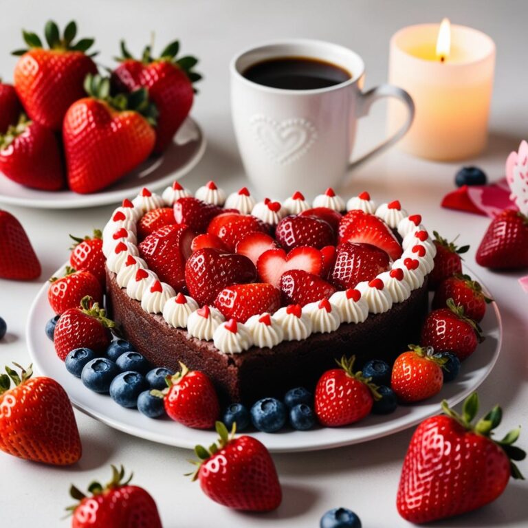 walentynkowe brownie w kształcie serca