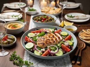 Salatka grecka z kurczakiem 1 Sałatka grecka z kurczakiem