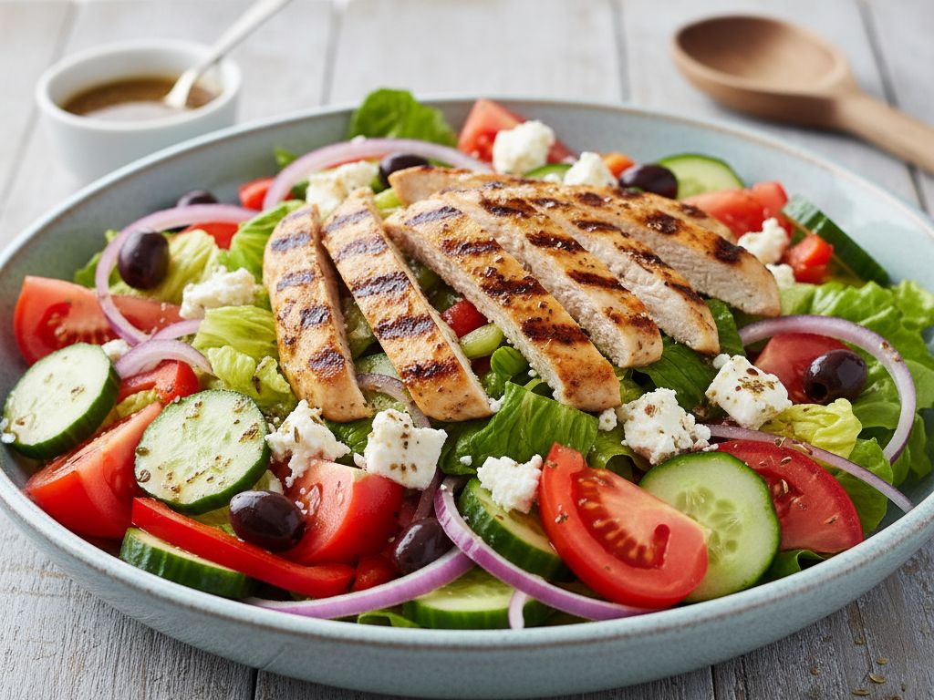 Sałatka grecka z kurczakiem
