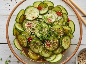 Salatka ogorkowa z TikToka Sałatka ogórkowa po chińsku