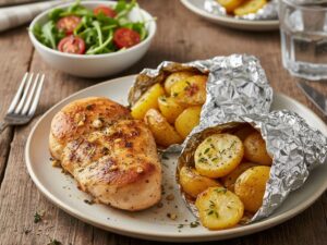 Smażona pierś z kurczaka w ziołach