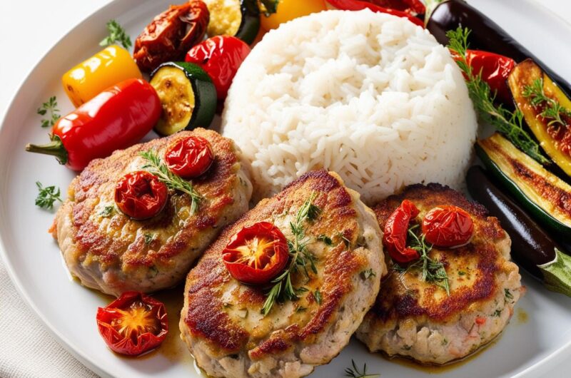 kotlety z indyka z suszonymi pomidorami i ziołami