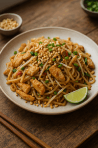 Talerz Pad Thai z kurczakiem Pad Thai z kurczakiem