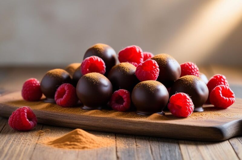 Walentynkowe Trufle Czekoladowe z Malinowym Nadziewaniem ❤️