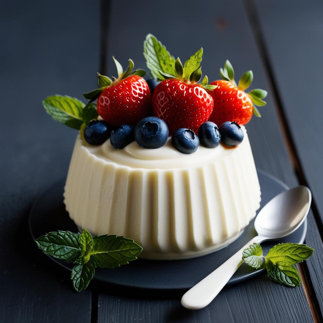 Panna cotta z owocami