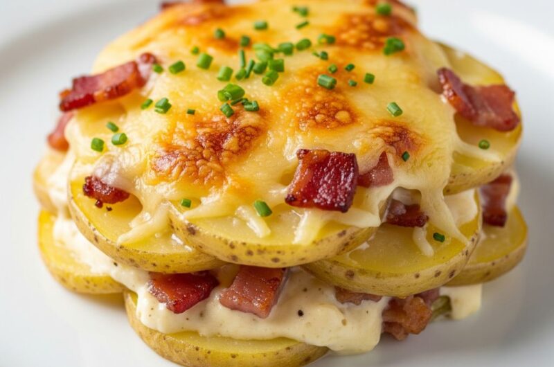 Zapiekanka ziemniaczana z boczkiem i serem