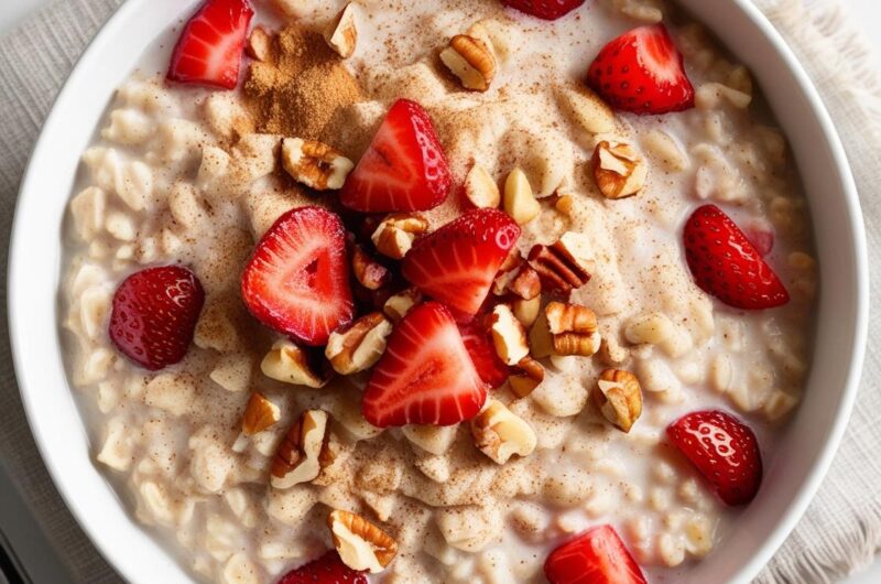 Owsianka z owocami i orzechami