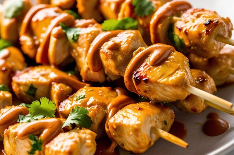 Kurczak Satay z Domowym Sosem Orzechowym