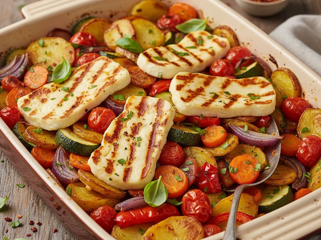 Zapiekanka warzywna z halloumi