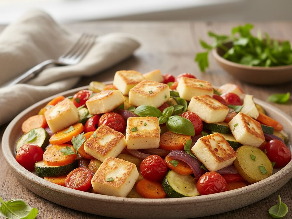 Zapiekanka warzywna z halloumi