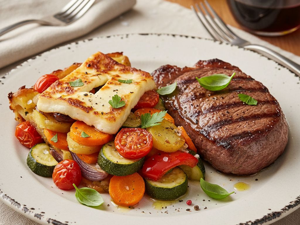 Zapiekanka warzywna z halloumi