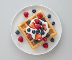 domowe gofry z owocami