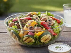 Grillowane Warzywa z Aromatycznym Sosem Jogurtowym