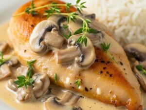 kurczak w sosie pieczarkowym
