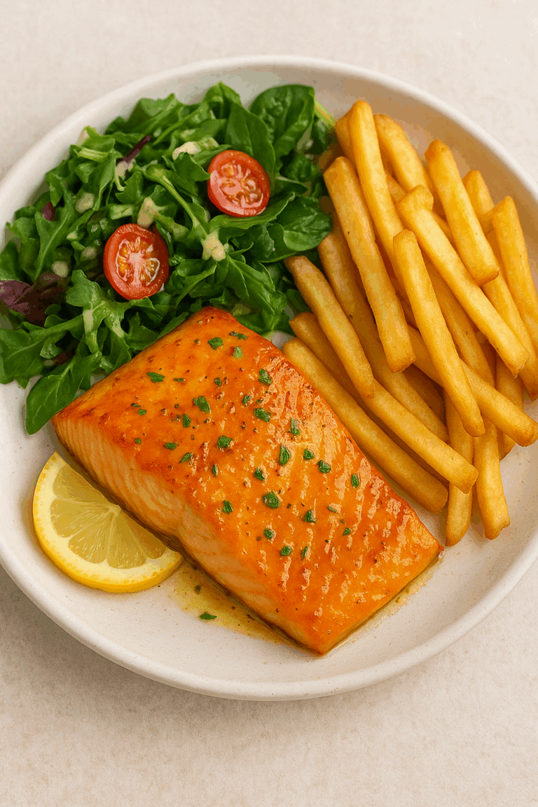 Łosoś w glazurze miodowo-cytrynowej