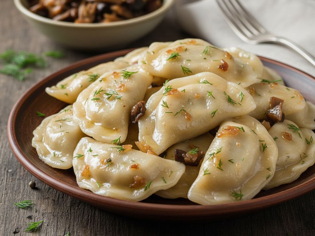 pierogi z kapustą i grzybami