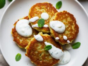 Placki ziemniaczane z sosem jogurtowym
