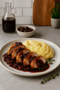 polędwiczki w sosie śliwkowym