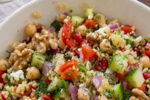 sałatka z komosą ryżową i awokado