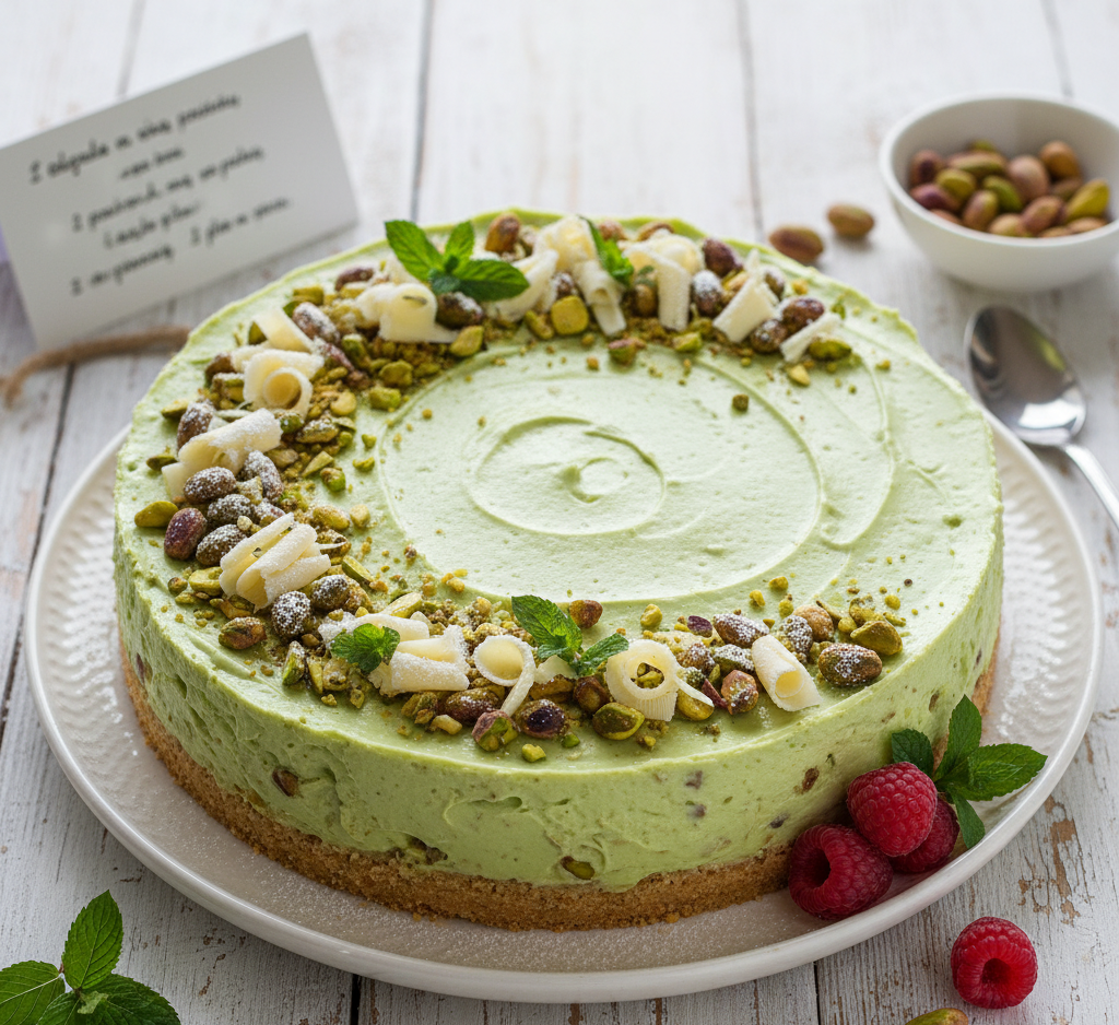 Sernik pistacjowy