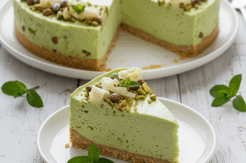 Sernik pistacjowy