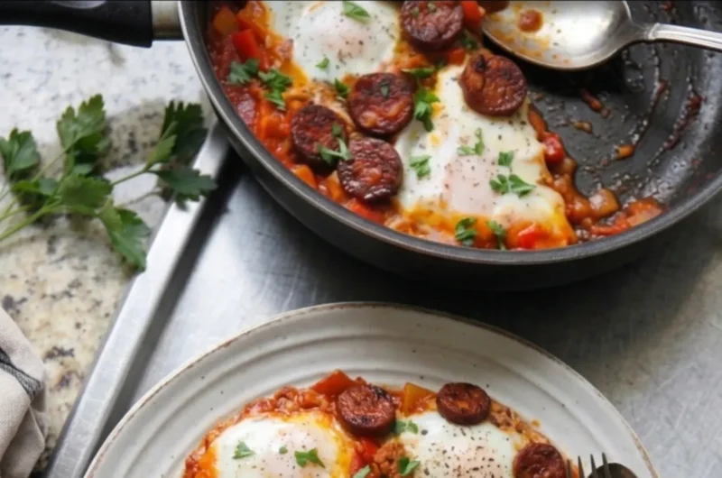 Szakszuka z Chorizo i Papryką