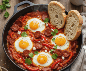 szakszuka z chorizo 2 Szakszuka z Chorizo i Papryką