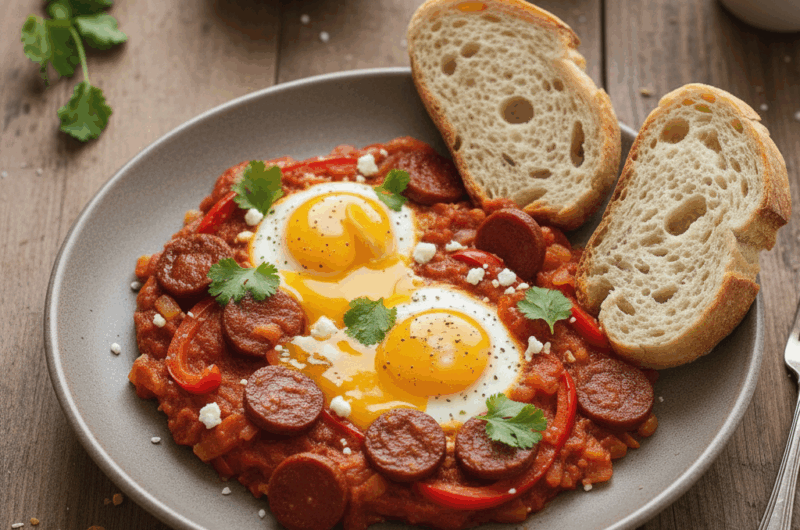 Szakszuka z Chorizo i Papryką