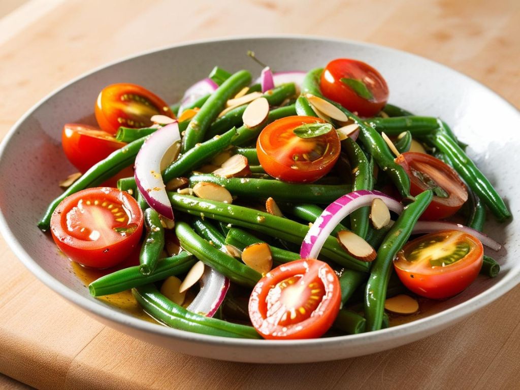 2 8 Sałatka z fasoli szparagowej i pomidorków koktajlowych