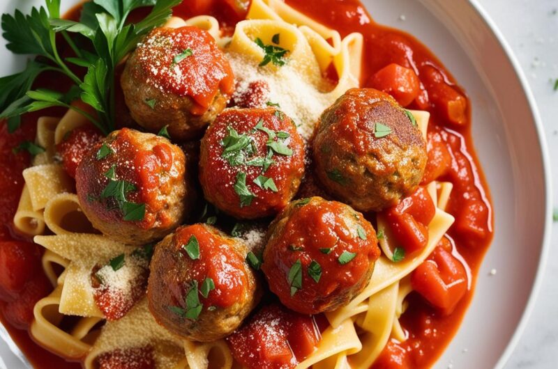 Pulpety z indyka w sosie pomidorowo-paprykowym