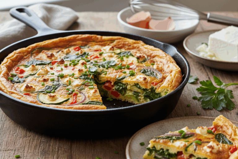 Frittata z Warzywami i Fetą