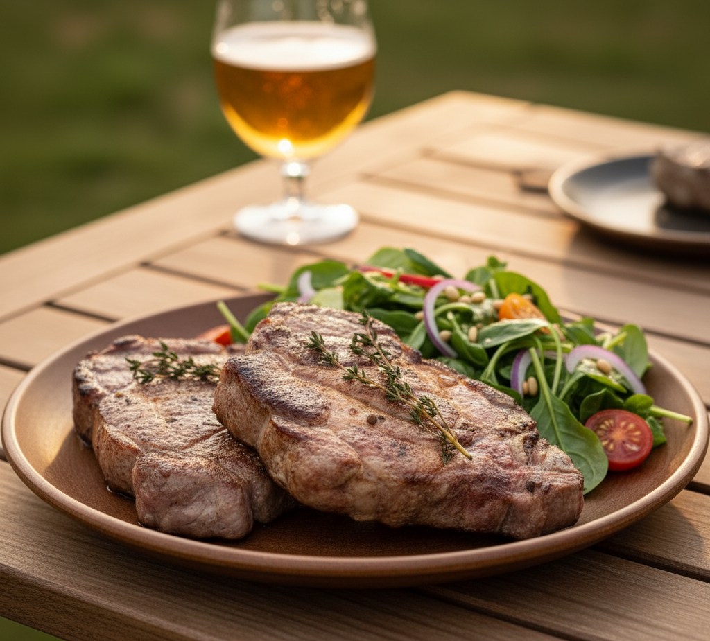 Grilowana karkówka w marynacie miodowo-musztardowej