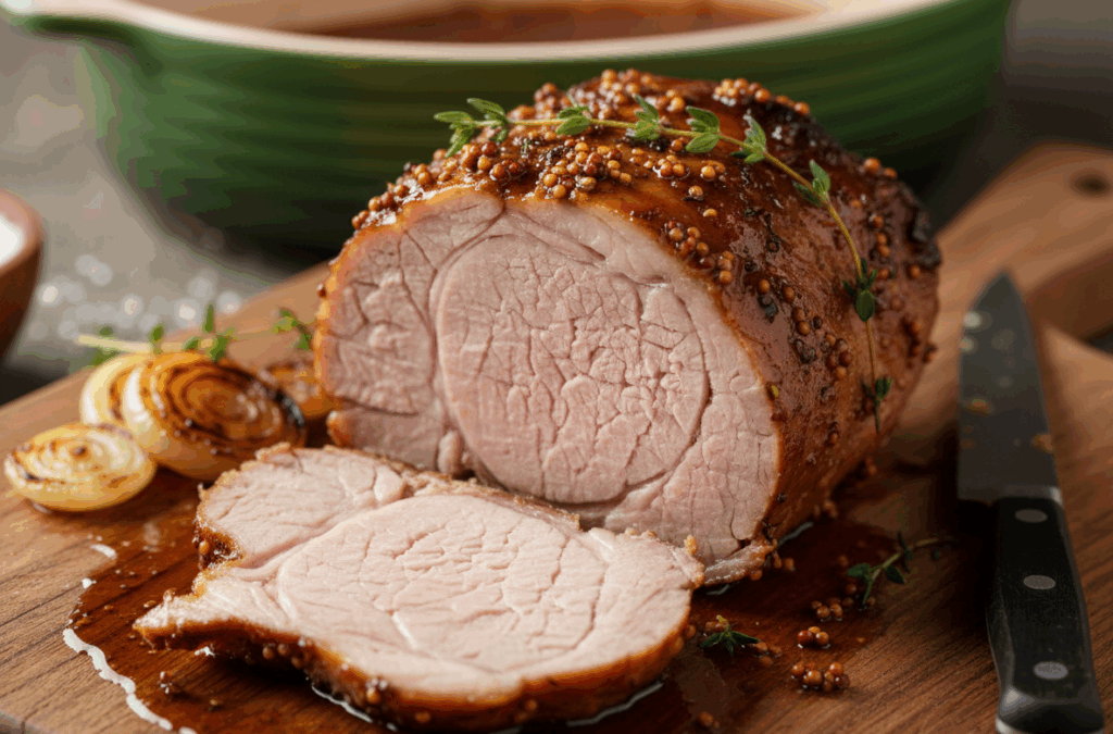 Karkówka pieczona w miodzie i musztardzie