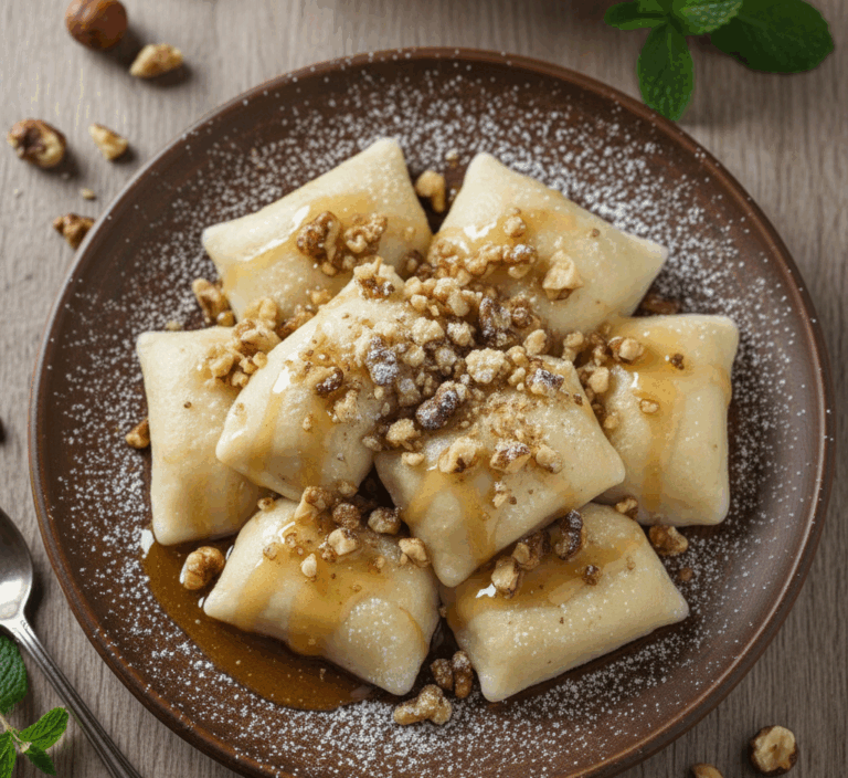 Kluski serowe na słodko