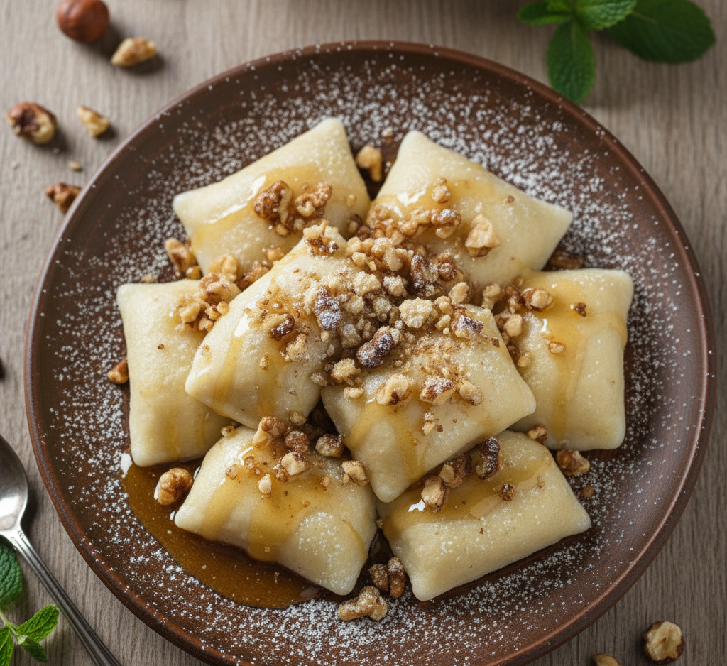 Kluski serowe na słodko