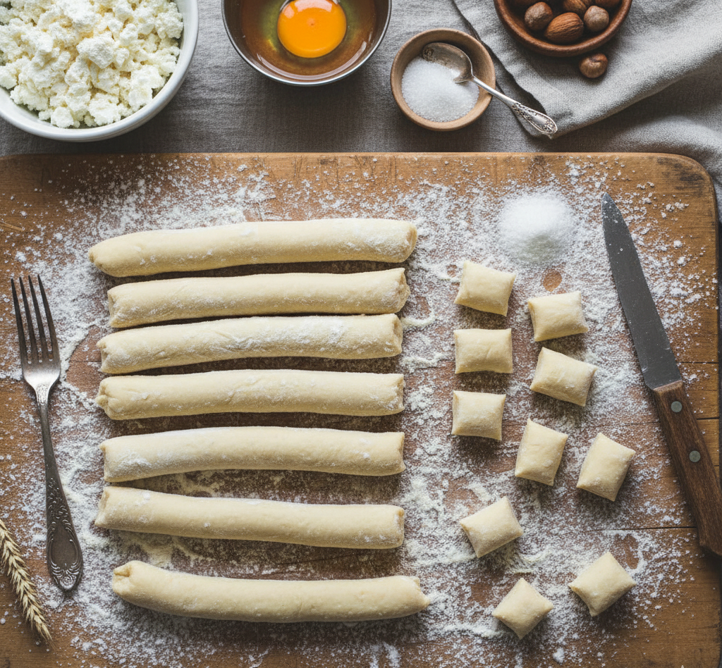 Kluski serowe na słodko