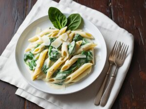 makaron z sosem serowym