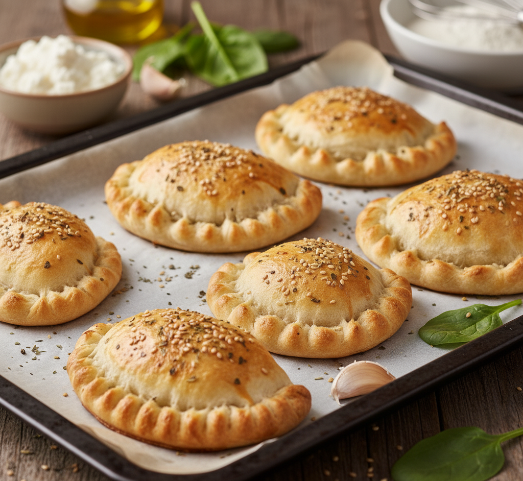 Mini calzone z ricottą i szpinakiem