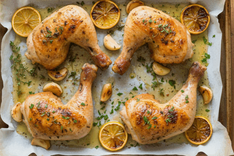 Pieczone udka z kurczaka w ziołach i cytrynie