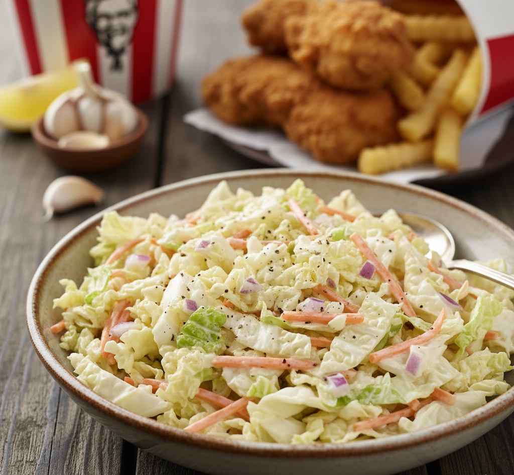 Surówka z kapusty pekińskiej z czosnkiem ala KFC